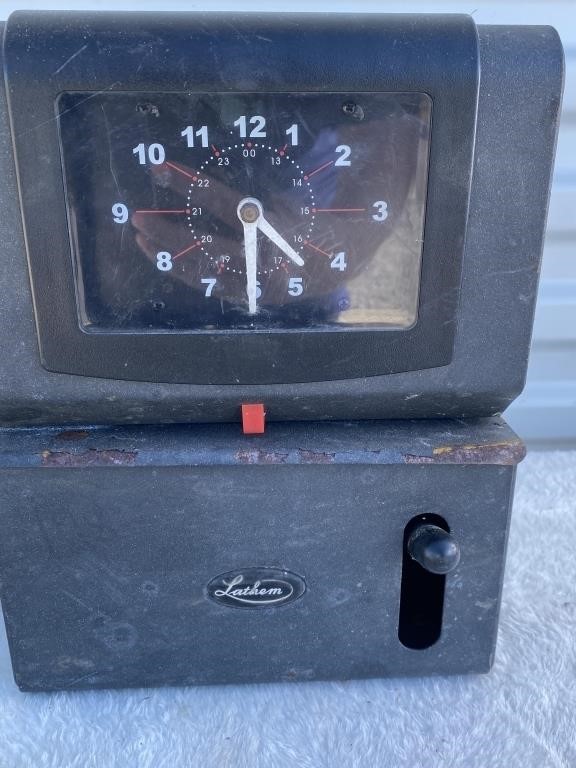 Vintage Lathem Time Clock