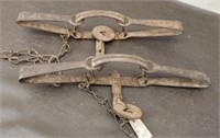 Pair of Antique Victor #2 traps