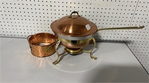 Copper Chafing Dish & Holder