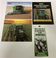 4 John Deere Tractor/Combine Brochures