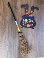 Broomstick and Witch Decorations