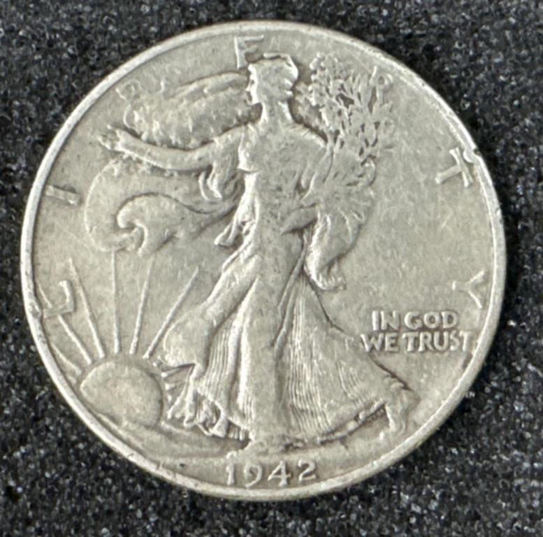 1942 U.S Silver Half Dollar