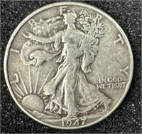 1947 U.S Silver Half Dollar