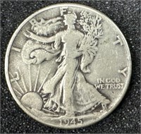 1945 U.S Silver Half Dollar