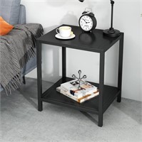 End Table Modern Small 2 Tier SideTable Nightstand