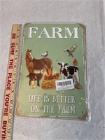 12" Sign Farm Life x 2