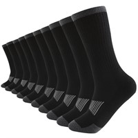 C847  Eiyebisi Athletic Crew Socks, 10-Pack