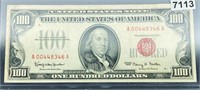 1966 $100 Red Seal Bill UNCIRCULATED