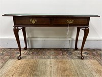 Contemporary Queen Anne 2-Drawer Sofa Table with