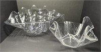 Acrylic Clamshell and Hankerchief Bowls