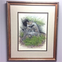CHANEY SIGNED ART 1984 RACCOON