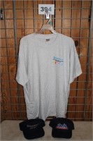 HUSQVARNA T-SHIRT SIZE XL & 2 HATS