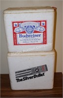 (S3) Budweiser & Coors Styrofoam Coolers