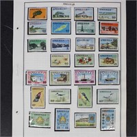 Anguilla Stamps Mint NH on pages in mounts, fresh
