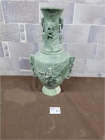 Jade vase with dragons! High value very old piece!