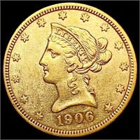 1906-D $10 Gold Eagle NEARLY UNCIRCULATED