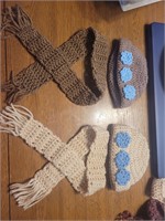 Handmade Crochet hat and scarf. For 18" dolls