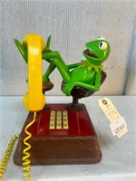 Vintage Kermit the Frog Push Button Phone