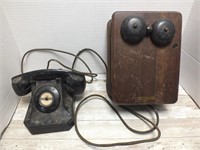 VINTAGE PHONE W/ WALL RINGER