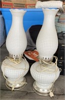 Milk Glass Vanity Lamps