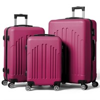 FM2031  Zimtown Nested Spinner Luggage Set, Purple