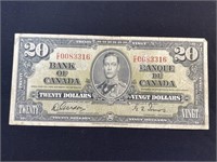 1937 Canadian $20 Note