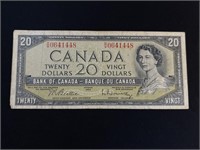 1954 Canadian $20 Note