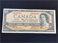 1954 Canadian $50 Note