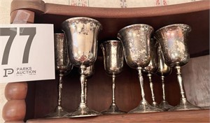 8 Silver Plate Goblets(DR)