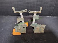 (2)Adjustable Clamp Iron Tools &(2)3/4 Pipe