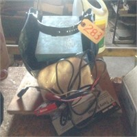 welders helmet, rivot gun, misc items