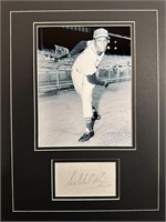 Satchel Paige Custom Matted Autograph Display
