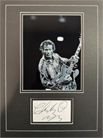 Chuck Berry Custom Matted Autograph Display