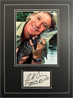 Steve Irwin Custom Matted Autograph Display