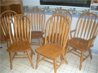 A-America Oak Chairs (6)