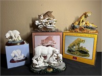 C.R.E.S Resin Polar Bear, Cheetah++ Figurines