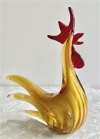Art glass rooster