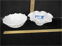 Indian glass and fenton milk glass