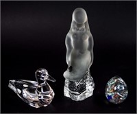 3 Piece Art Glass Grouping