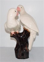 Porcelain pair of birds on branch, 14"