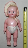 Vtg Renwal Plastic No9 Baby Toddler Diaper Doll 5"