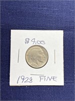 1928 buffalo nickel coin