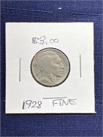 1928 buffalo nickel coin