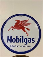 MODERN REPOP ROUND MOBILEGAS RED PEGASUS SIGN