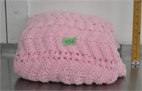 Pink crochet/knit blanket