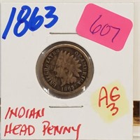 1863 AG3 Indian Head Penny One Cent