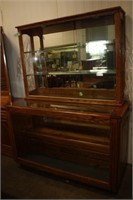 Large 2 Piece Display Cabinet with Magnetic Side
