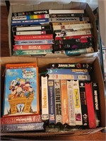 Two Boxes of VHS Tapes & Misc