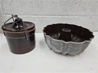 Vintage Aluminum Jello Mold & Food Crock