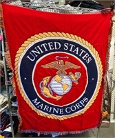 W - US MARINE CORPS THROW BLANKET (Q158)